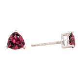 Sterling Silver Pink Tourmaline Trillian Stud Earrings